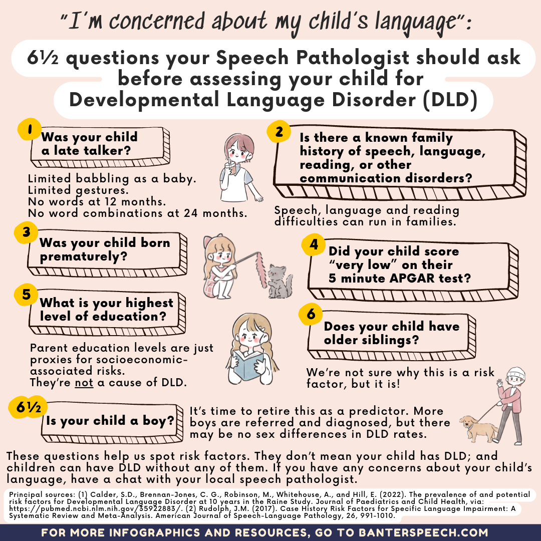 6.5 questions your speech pathologist should ask before assessing your child for DLD