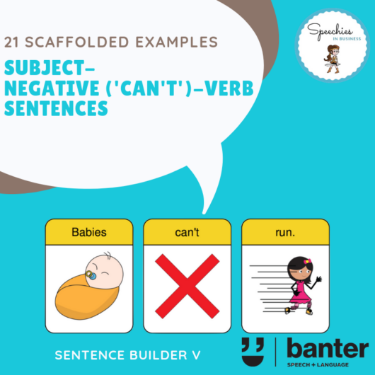 Subject Negative (Can't) Verb Sentences