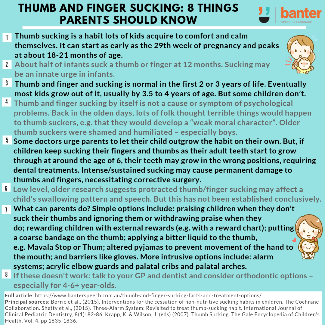 Banter Evidence Snapshot: Thumb and finger sucking: 8 things parents should know