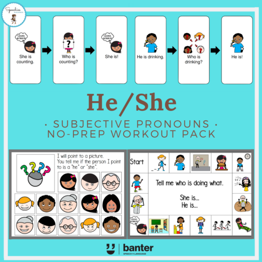 He/She Subjective Pronouns No Prep Workout Pack