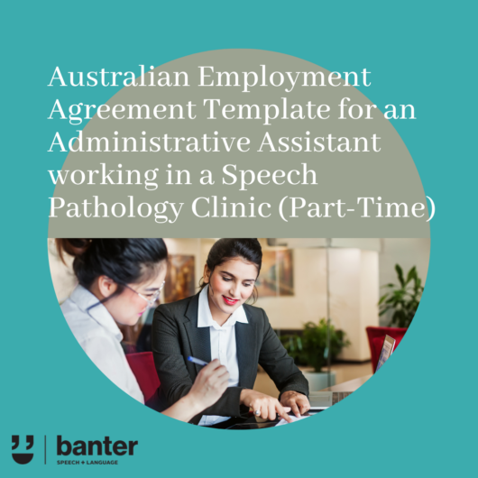 Employment Agreement for Admin Assistant in SLP clinic part-time