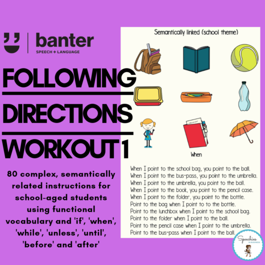 following directions workout 1