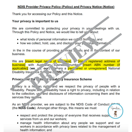 NDIS Provider Privacy Policy