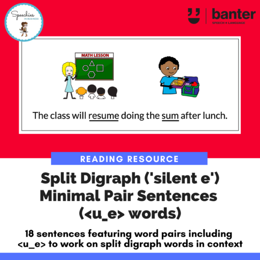 Split Digraph Minimal Pair Sentences u_e