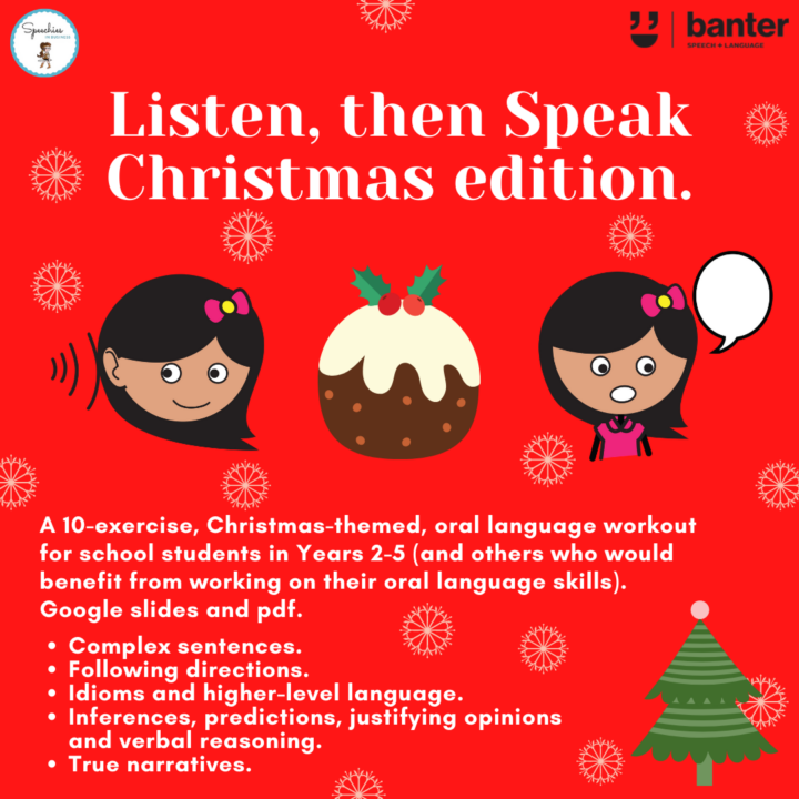 Listen, then speak Christmas edition