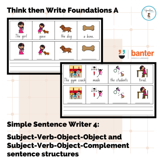 Think and Write Foundations A SSW4 SVOO SVOC