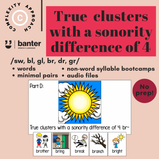 True clusters with sonority difference of four