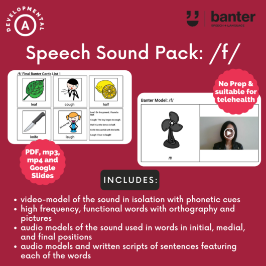 Speech Sound Pack f
