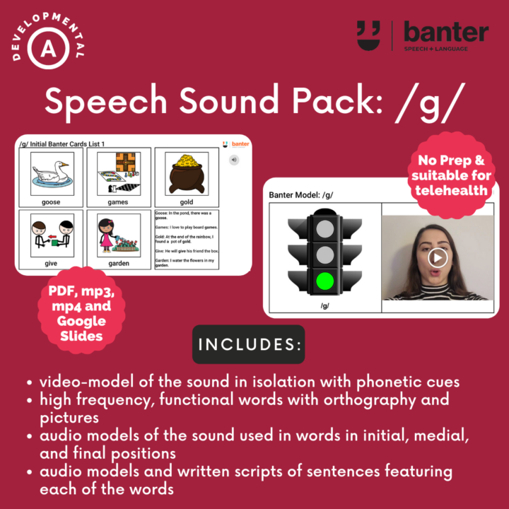 Speech Sound Pack g