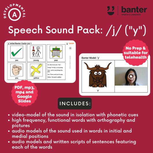 Speech Sound Pack j 'y'