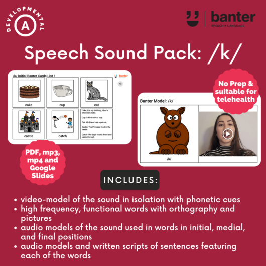 Speech Sound Pack k
