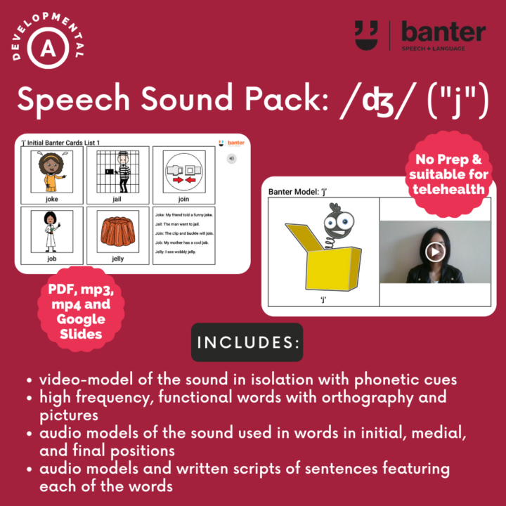 Speech Sound Pack ʤ (j)