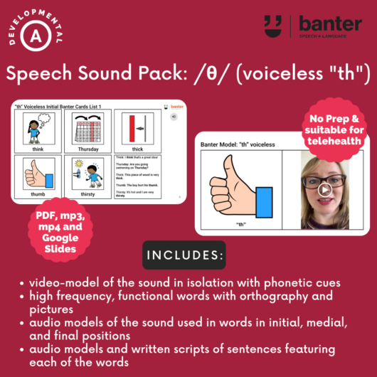 Speech Sound Pack θ (voiceless th)