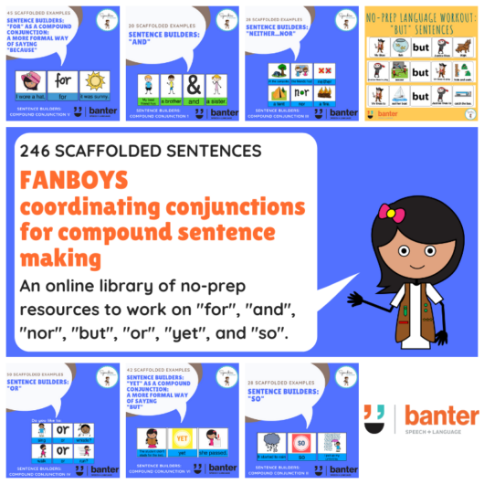 FANBOYS Compound conjunctions Sentence Builder Bundle