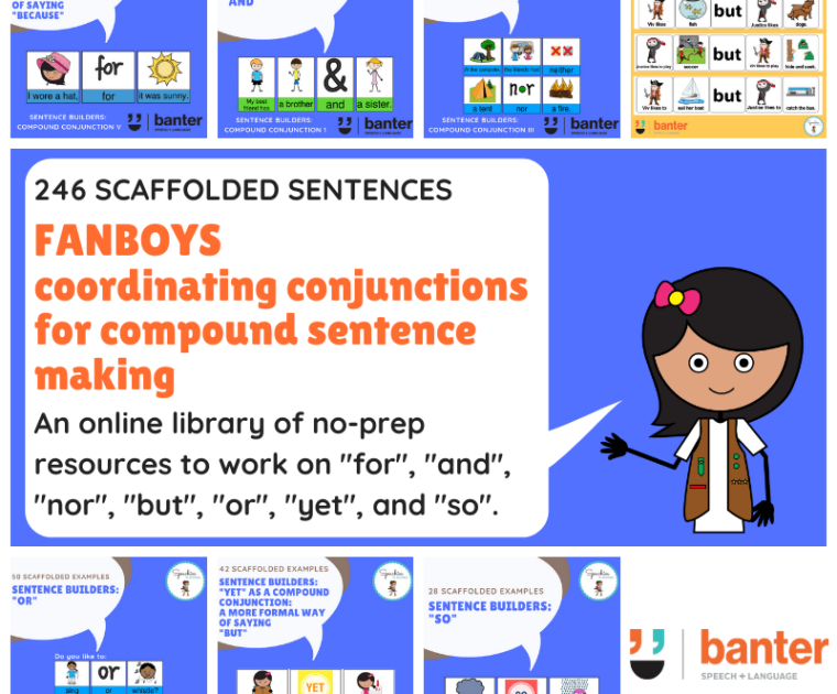 FANBOYS Compound conjunctions Sentence Builder Bundle