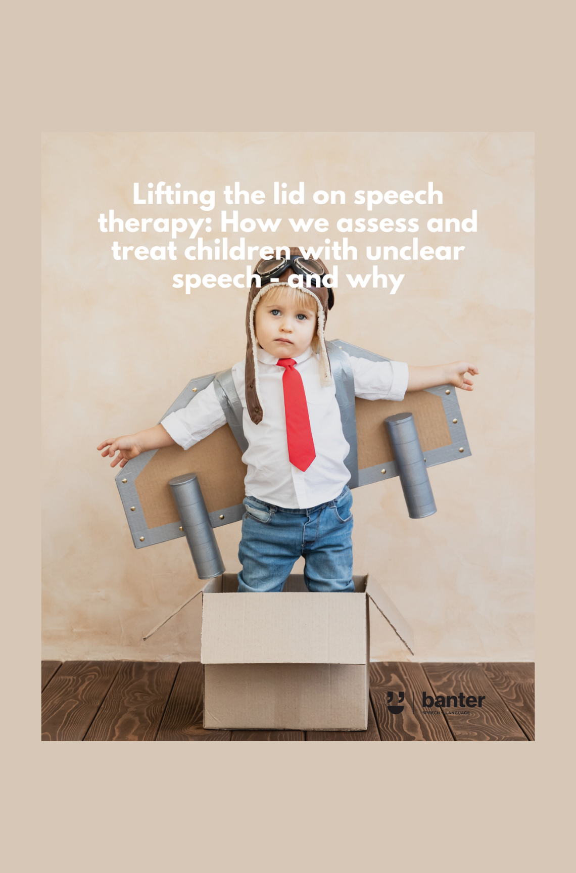 Lifting the lid on speech therapy how we assess and treat children with unclear speech - and why