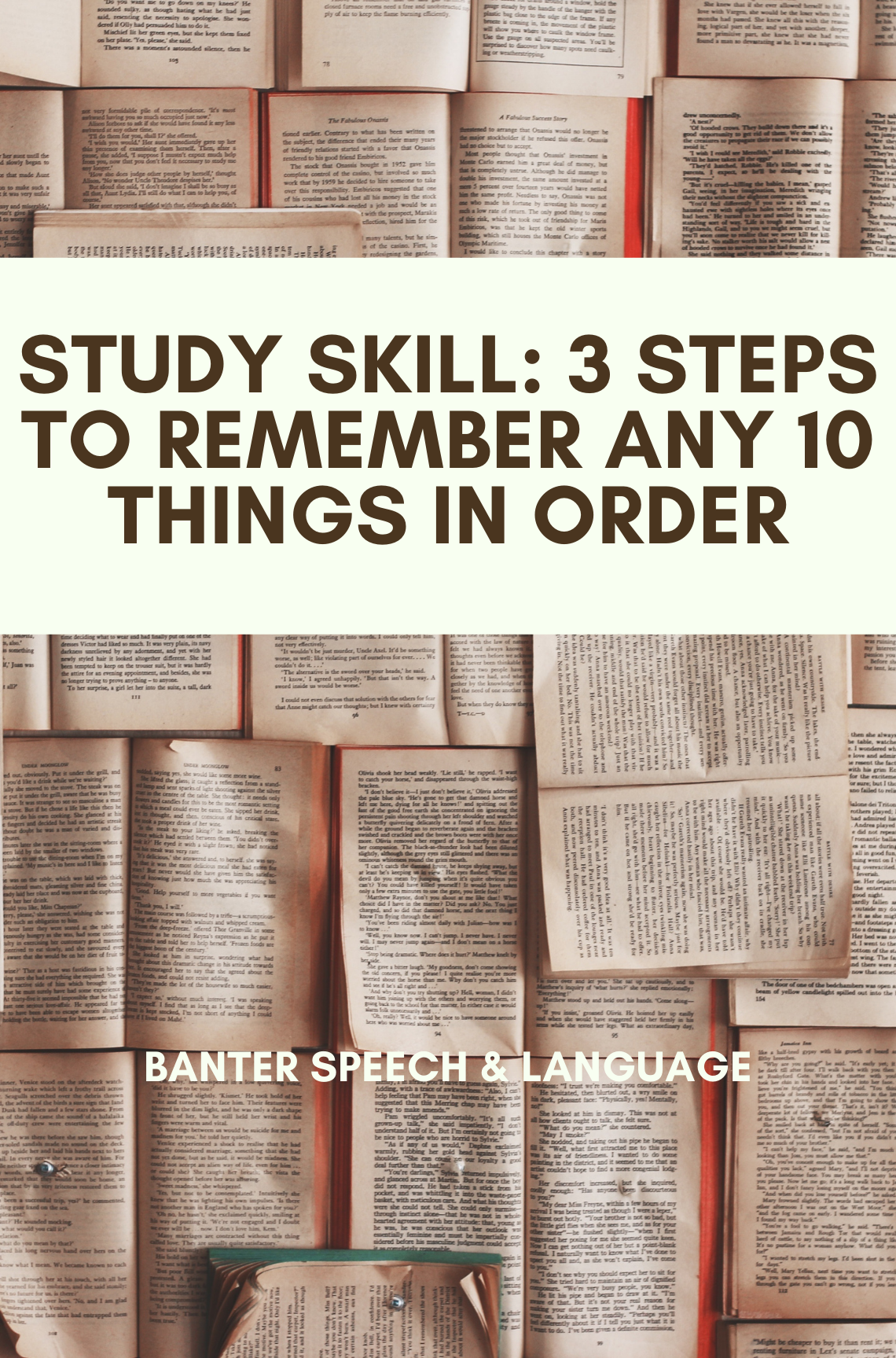 Study Skill 3 steps to remember in any order
