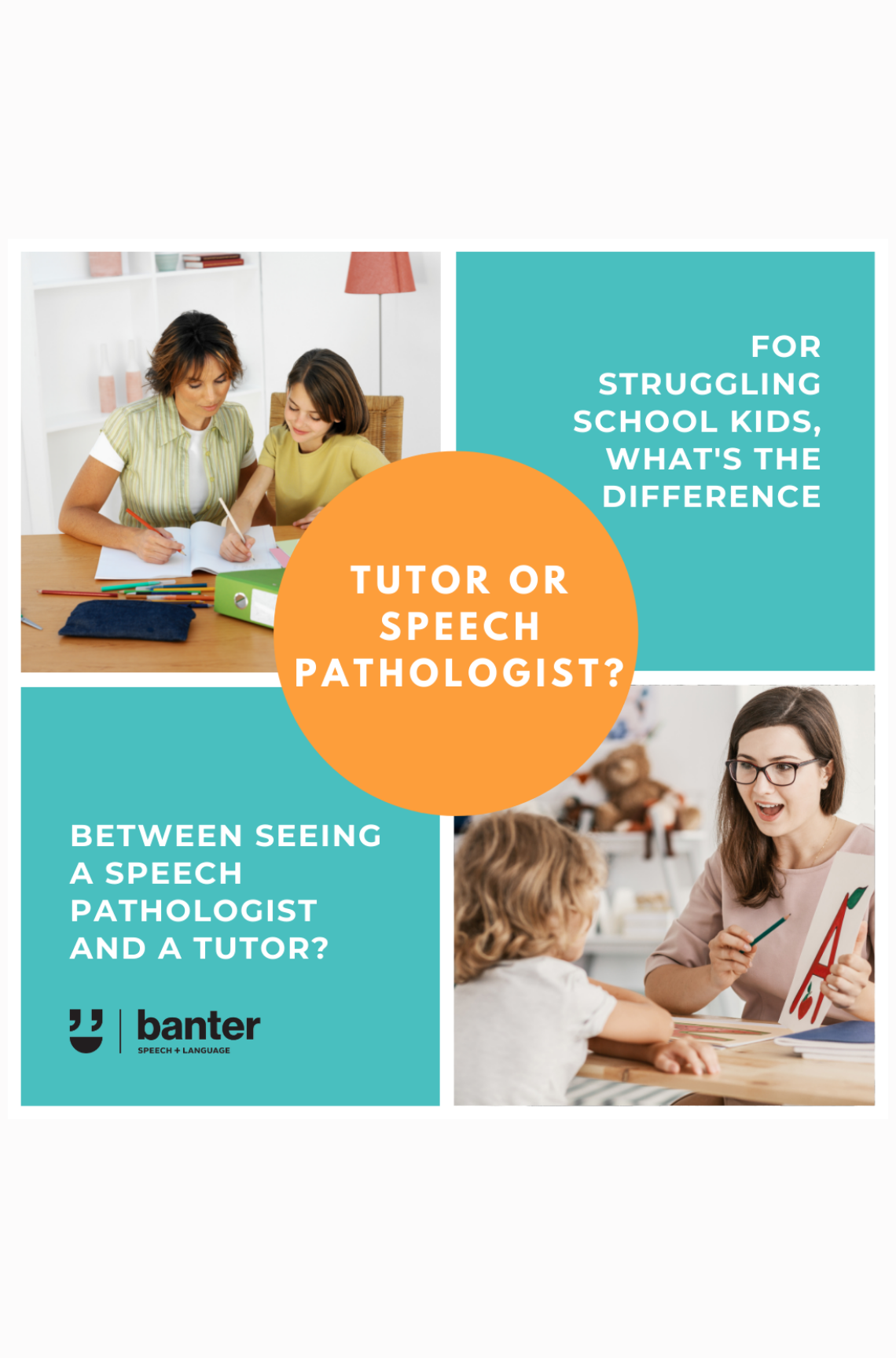 For struggling school kids, what's the difference between seeing a speech pathologist and a tutor?