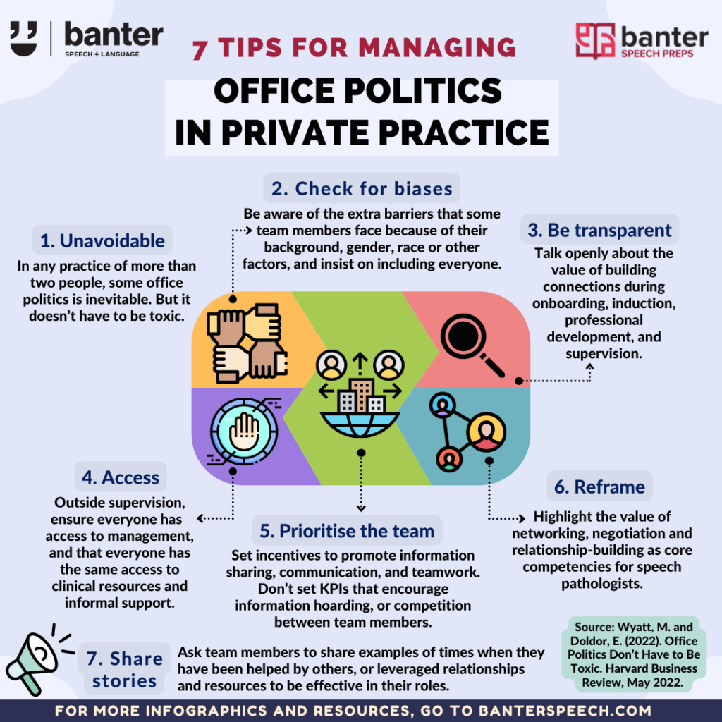 7-tips-for-managing-office-politics-in-private-practice-1 | Banter Speech & Language 7 tips for managing office politics in private practice