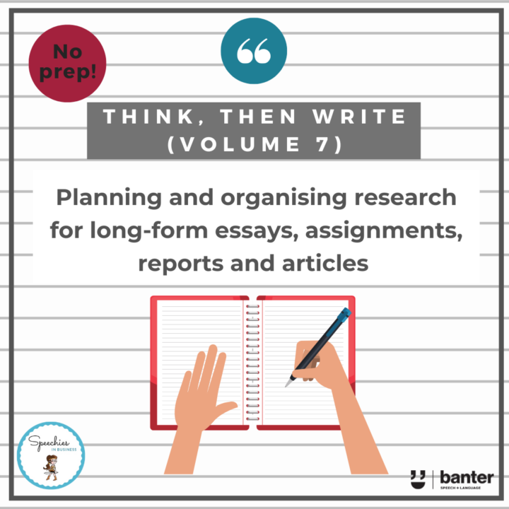 Think then Write Volume 7 Planning Essays