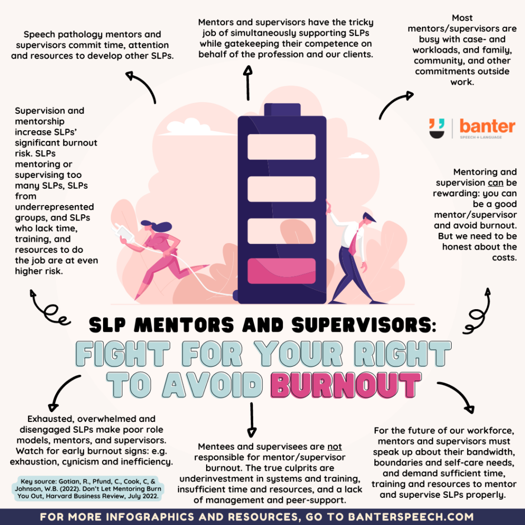 SLP mentors and supervisors fight for your right to avoid burnout