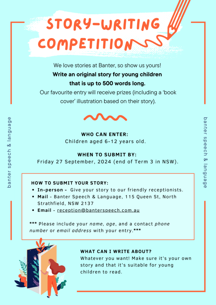Story writing competition flyer | Banter Speech & Language