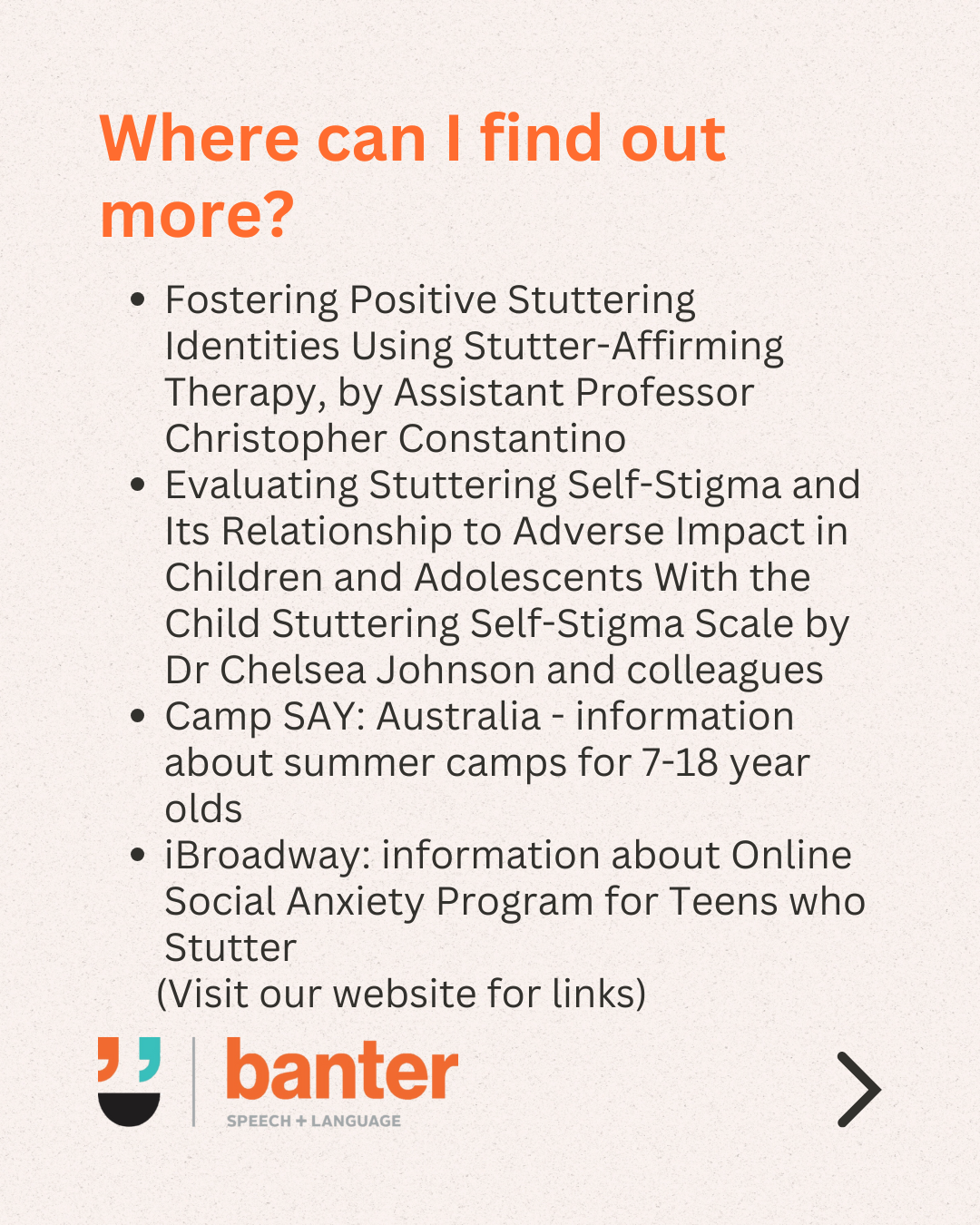5 | Banter Speech & Language